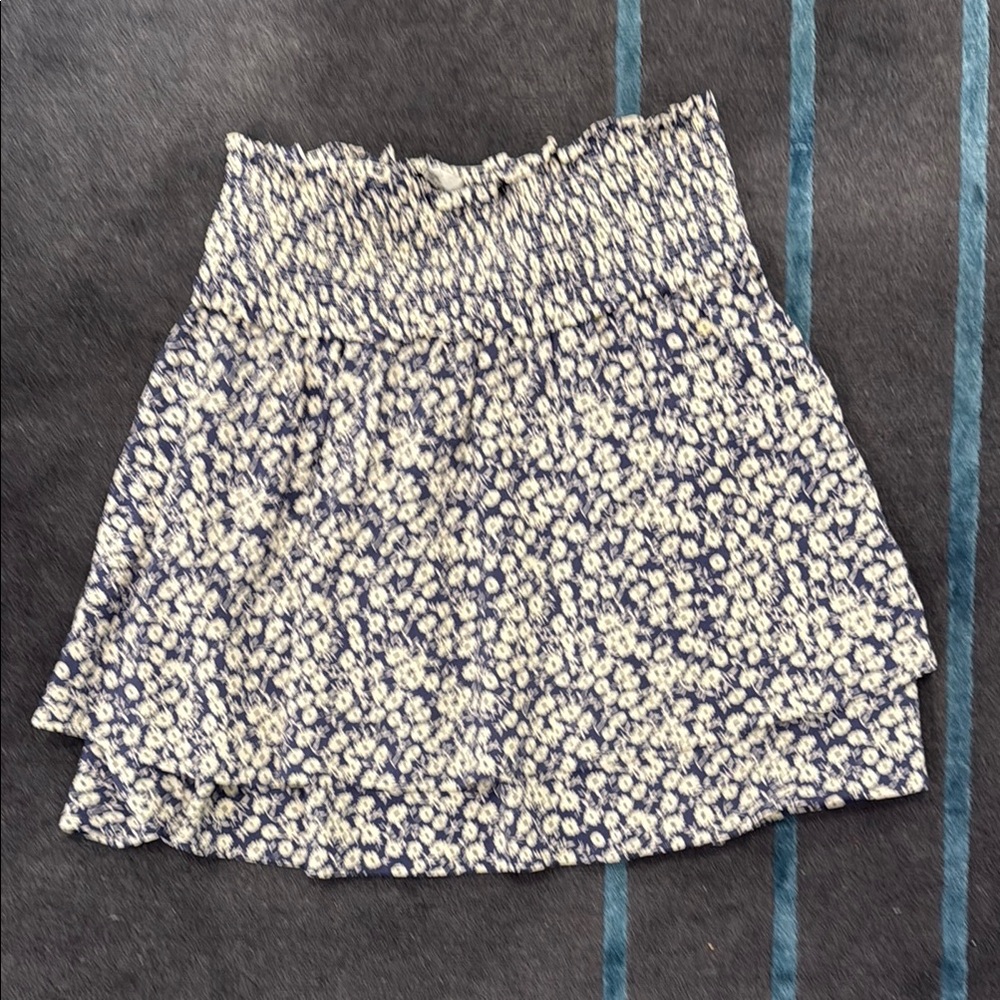 Rails Navy and White Floral Mini Skirt
